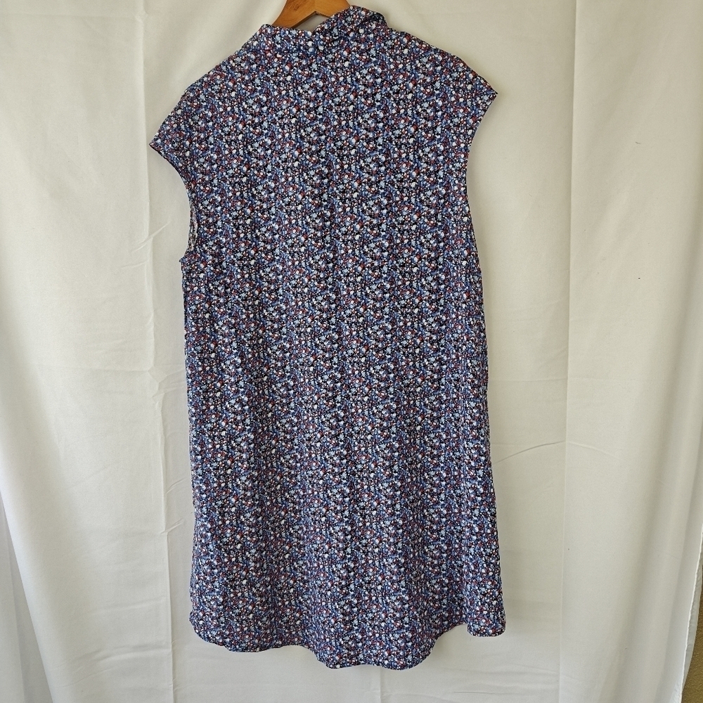 Authentic TORY BURCH Gigi Shirt dress in Hudson Blue Linosa Sz 10 $395 - Picture 12 of 14